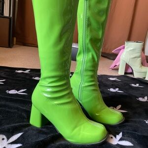 Green Women's Knee-High Boots